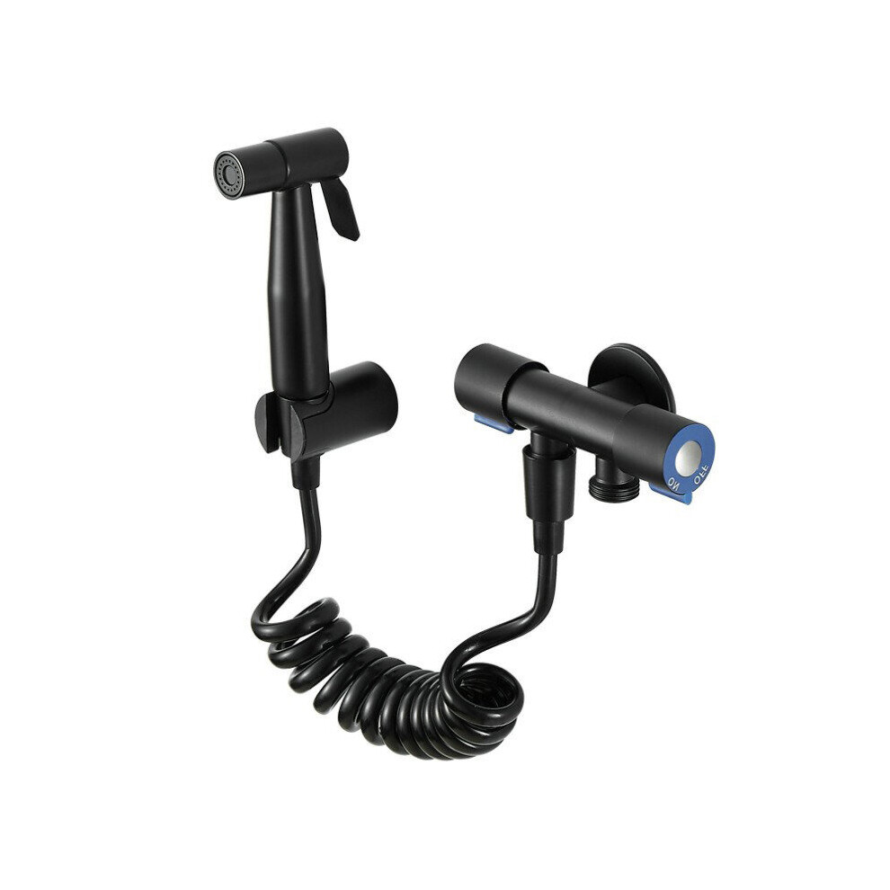 Black Handheld Bidet Toilet Sprayer Diaper Shattaf Shower Set 791523231506