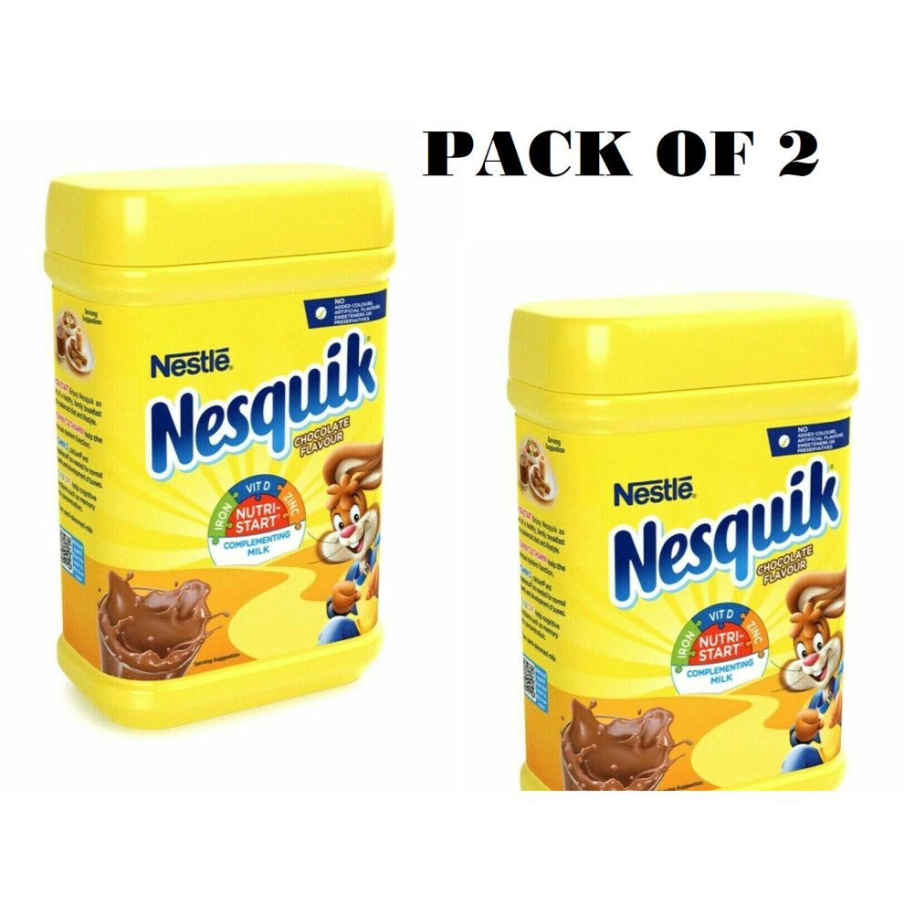 Nesquik Chocolate Chocolate Flavour Milk Powder 1 Kg (1000 g) PACK OF 2