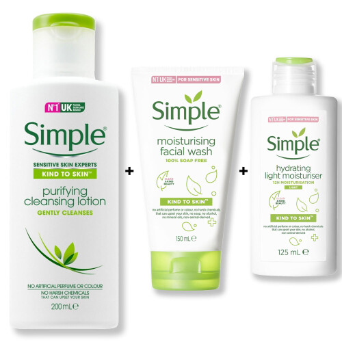 Simple Simple KindToSkin BundleOf LightMoisturiser,Lotion, Facewash&Sheetmask 2