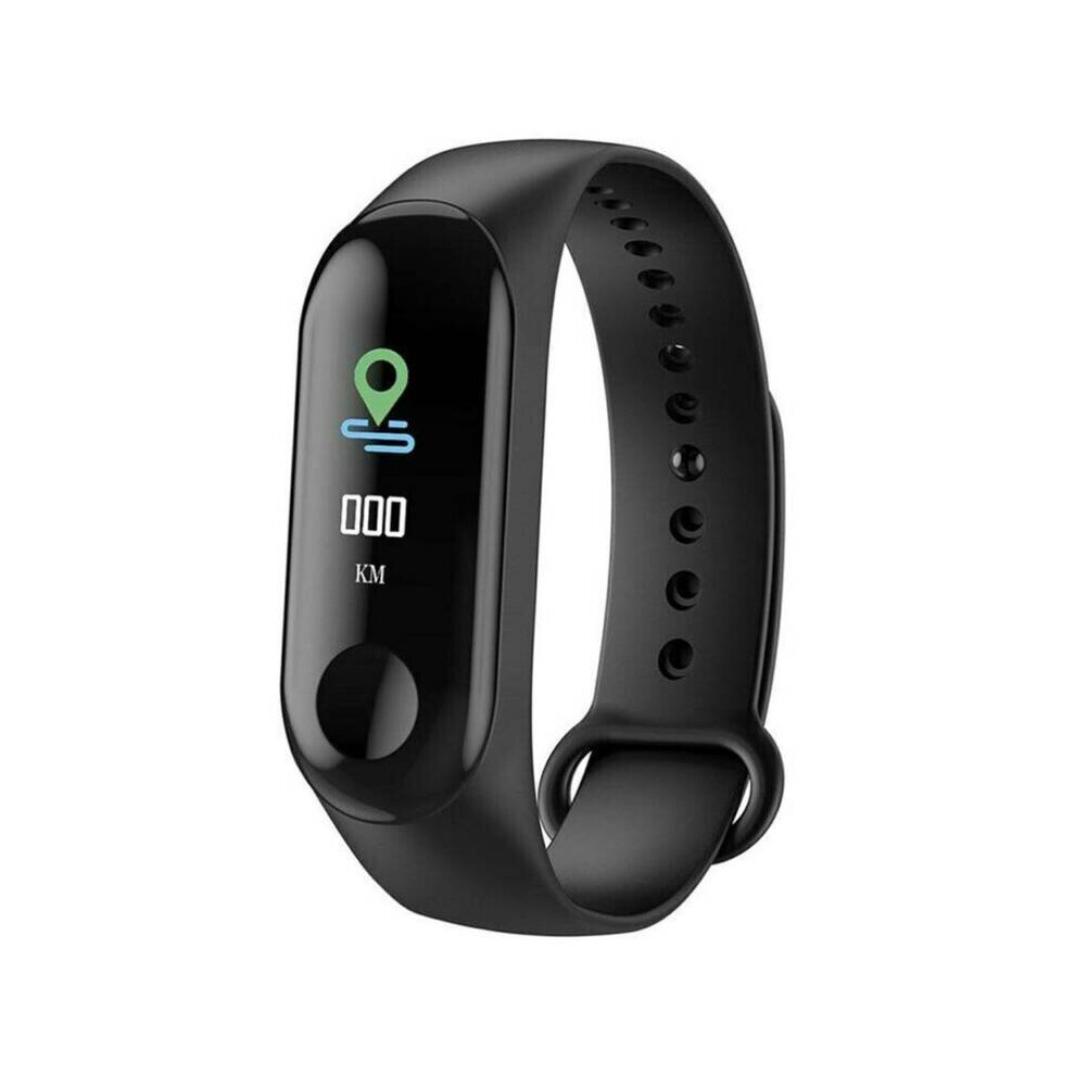 (Black) Bluetooth Smart Watch Heart Rate Blood Pressure Fitness Fitbit Sport Tracker