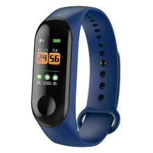 (Blue) Bluetooth Smart Watch Heart Rate Blood Pressure Fitness Fitbit Sport Tracker