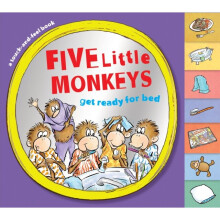 Five Little Monkeys Get Ready for Bed Touch-And-Feel Tabbed Board Book by Christelow & Eileen