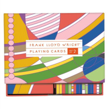 Frank Lloyd Wright Playing Card Set by McMenemy & Sarah — 2 Decks (52 Cards Each) in Keepsake Drawer Box