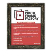 (Black, A1- 840x594mm) Shabby Wood Effect Photo Frames Vintage Distressed Picture/Photo Online Frames
