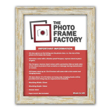 (White, A1- 840x594mm) Shabby Wood Effect Photo Frames Vintage Distressed Picture/Photo Online Frames