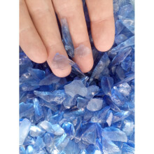 Firebrand Direct Blue Fire Glass 1kg (2.2lb) - For Fire Pits, Gas Fires And Ethanol Burners. Sparkling Heat Resistant Glass