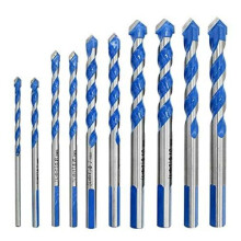 LATERN 10Pcs Tungsten Carbide Masonry Drill Bit Set for Metal Steel Porcelain Ceramic Tile Concrete Brick Plastic Wood (6 8 10 12mm)