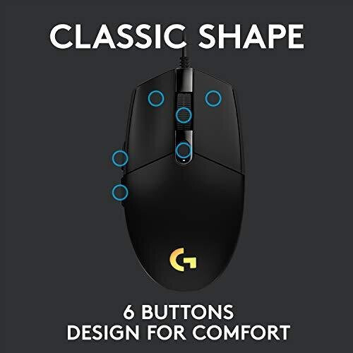 Logitech Mouse da gioco - Filare - Logitech G - G203 - Nero 2