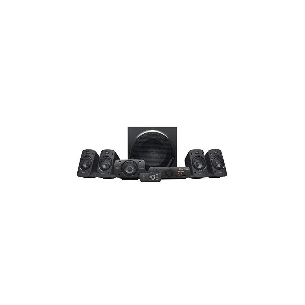 Logitech Z906 5.1 Surround Sound Speaker System, Thx, Dolby & Dts Certified, 1000 Watts Peak Power, Multi -Device, Multiple Audio Inputs, Uk Plug, P Black