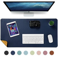 Knodel Desk Pad, Office Desk Mat, 40cm x 80cm PU Leather Desk Blotter, Laptop Desk Mat, Waterproof Desk Writing Pad for Office and Home, Dual-Sided