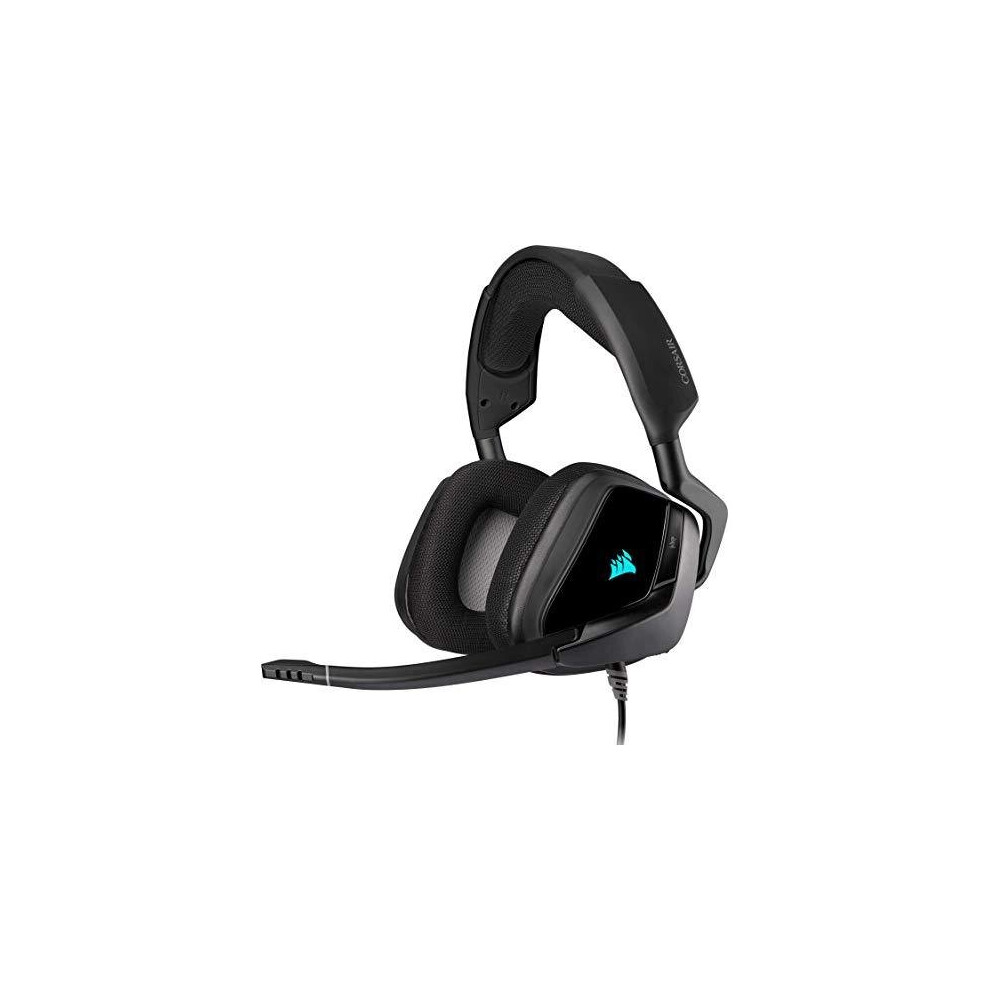 Corsair VOID ELITE RGB USB Gaming Headset (7.1 Surround Sound, Optimised Omnidirection Microphone, Customisable RGB Lighting, Microfibre Mesh Fabric