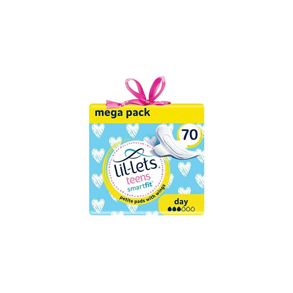 Lil-Lets Teens Day Pads | 70 Petite Pads with Wings | 5 Packs of 14 Pads