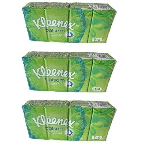 Kleenex Kleenex Balsam Multipack Tissues - 8 Pocket Packets, 9 Sheets Each, 3-Pack