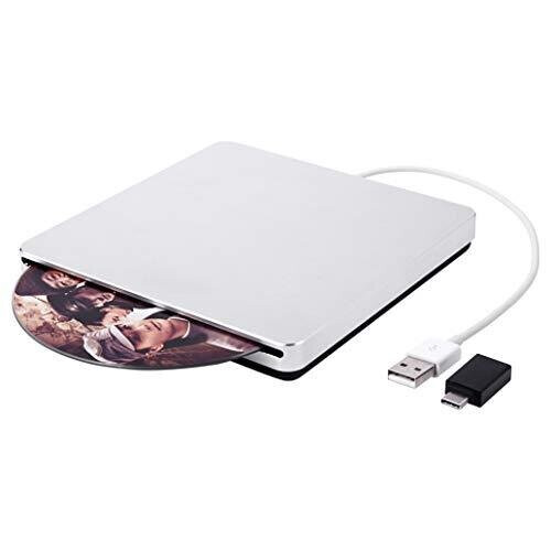 Somdar External CD Drive, Portable USB CD DVD Writer Reader Player Burner,Optical Drives Low Noise for Laptop/Mac/MacBook Pro/Windows