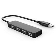 USB Hub, 4-Port USB Hub Ultra Slim Portable USB Splitter for iMac Pro, MacBook Air, Mac Mini/Pro, Surface Pro, Notebook PC, Laptop, USB Flash Drives