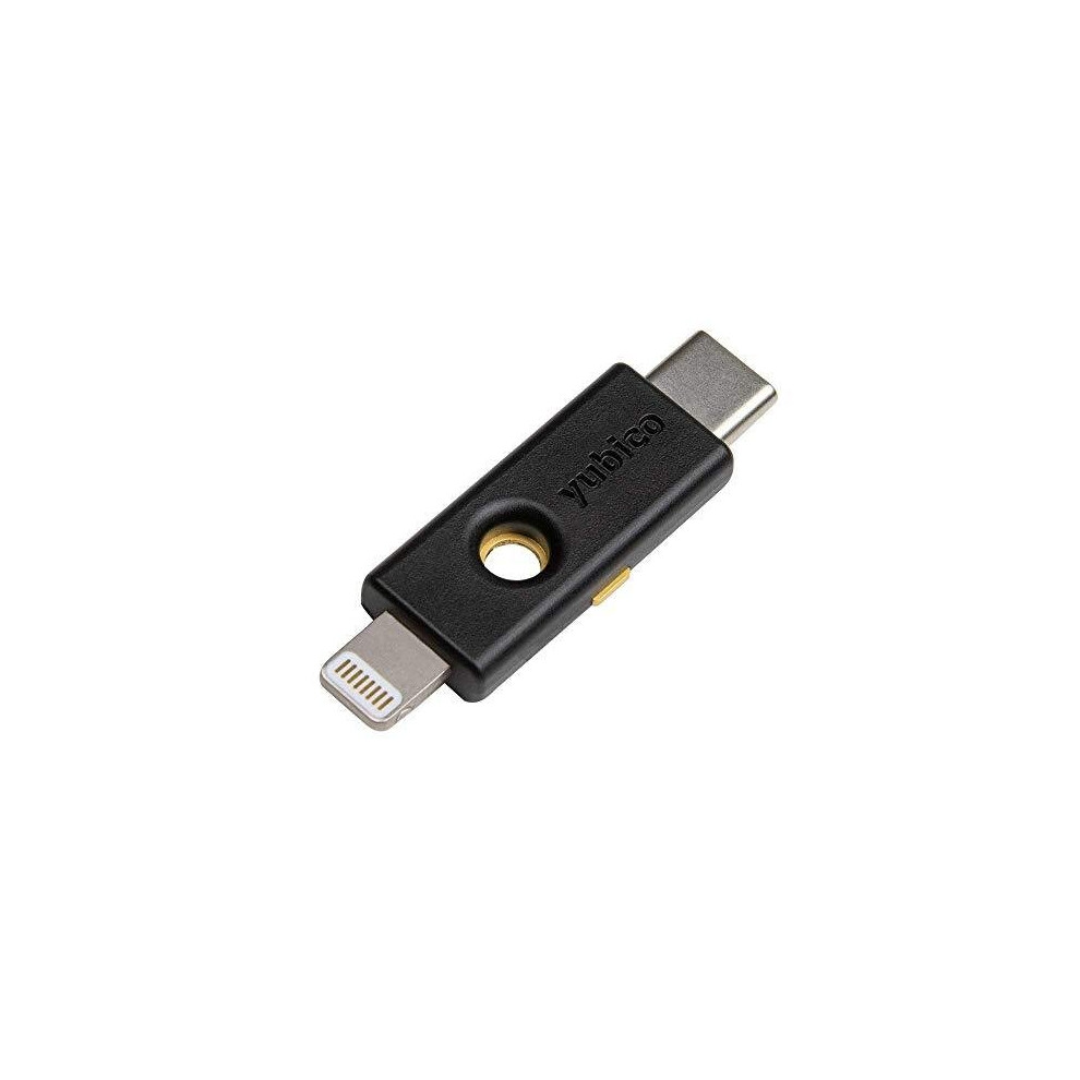 Yubico Black Yubikey 5Ci - Two Factor Authentication Android/Pc/Iphone Security Key, Dual Connectors For Lighting/Usb-C - Fido Certified Usb Password Key, Size 5