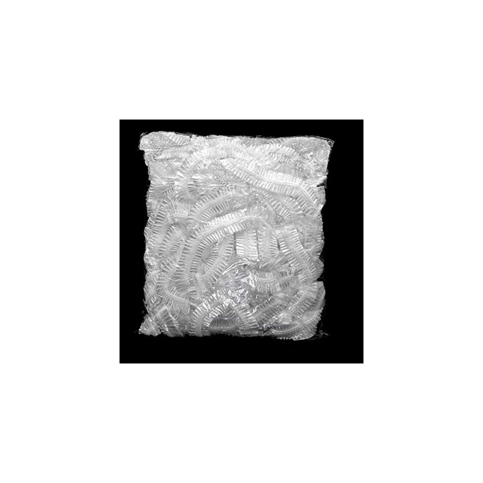G2plus 100Pcs Disposable Shower Caps, Plastic Elastic Bath Cap For Home Use, Hotel, Spa, And Hair Salon