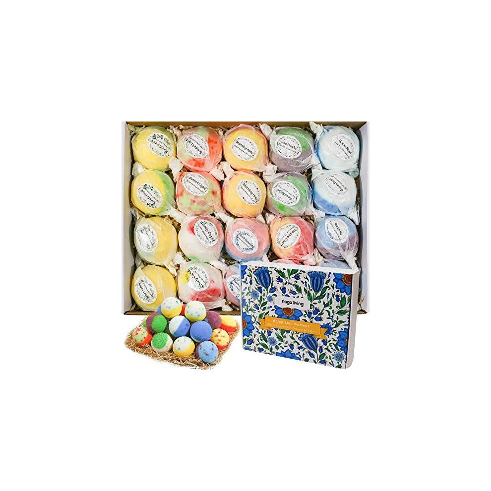 Nagaliving Bath Bombs gift Set  20 Wonderful Fizz Effect Handmade Bath Bombs for ValentineAs Day  christmas  MotherAs Day  FatherAs Day  childrenAs Da