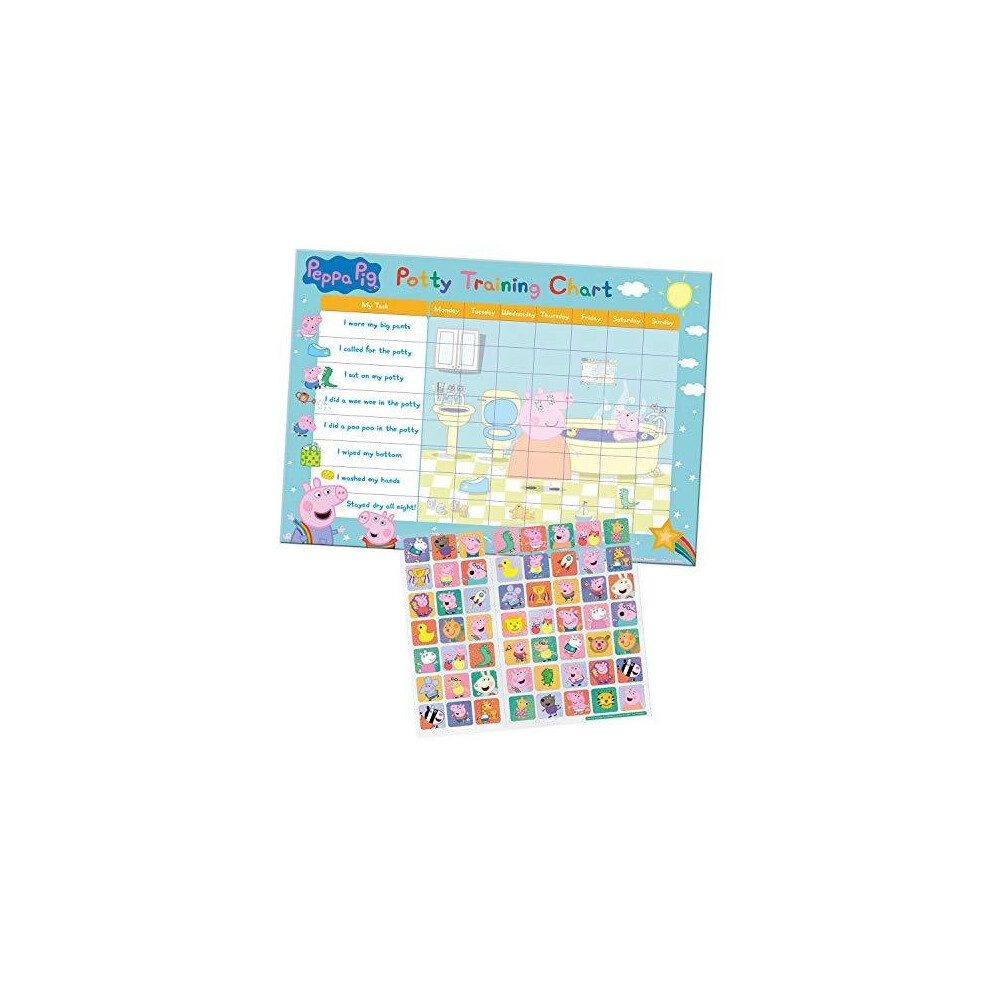 01.70.30.022 Peppa Pig Potty And Toilet Training Reward Chart And Stickers Paper Projects