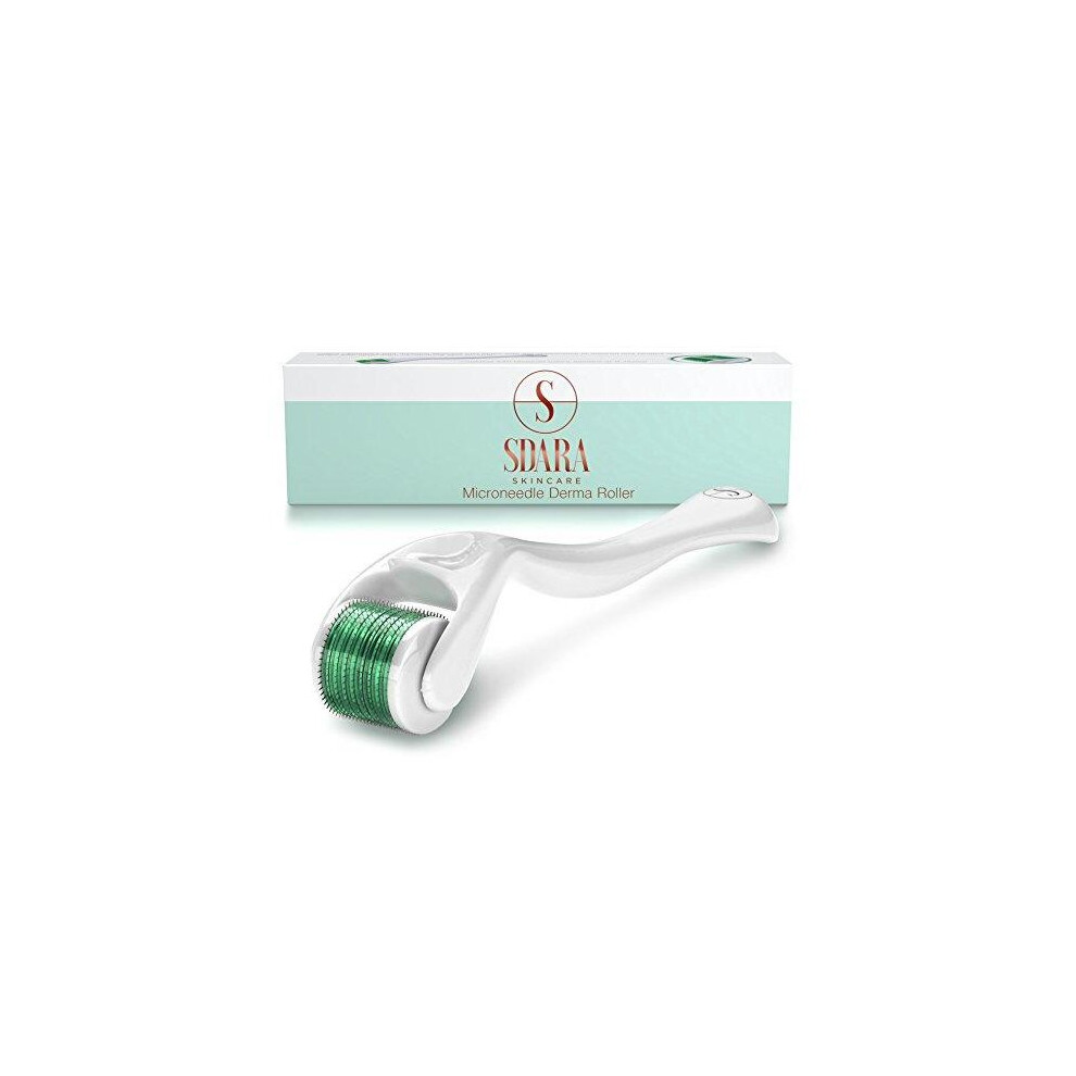 Sdara Derma Roller Microneedle Instrument For Face & Body, 540 Titanium Micro Needle, .25mm - Includes Free Storage Case