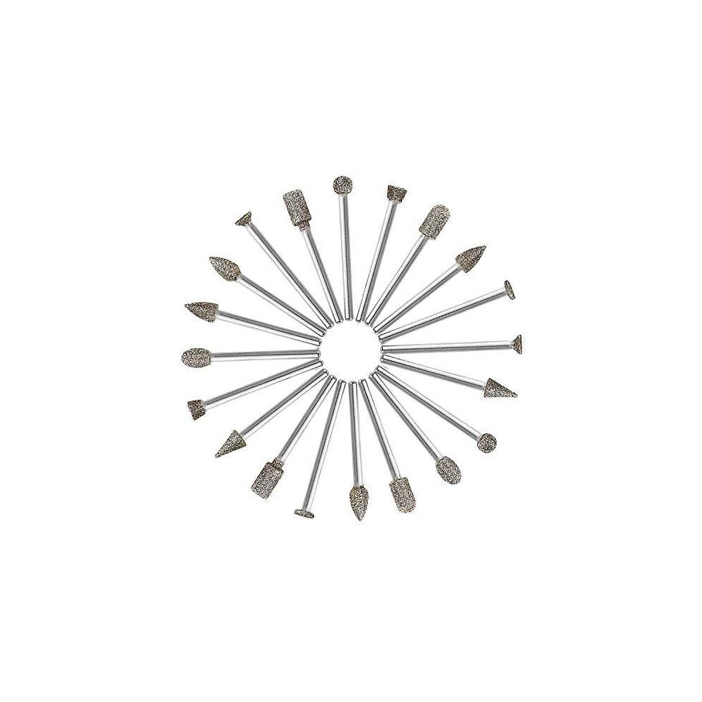 ZFYQ 20pcs Rotary Burrs Set with 3mm Shank for Dremel Rotary Tools/Polished Grinding DIY Engraving