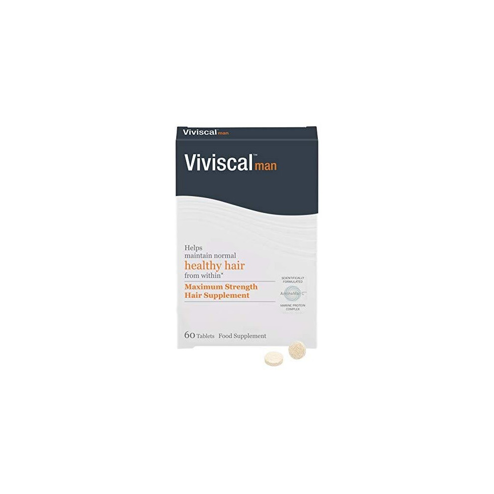 Viviscal Hair Supplements For Men – 60 Tablets (1 Month Supply) Supports Healthy Hair Growth