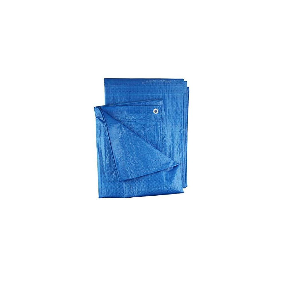 3M X 4M Blue Tarpaulin/Ground Sheet/Cover Up With Eyelets,Heavy Duty 5060449702526