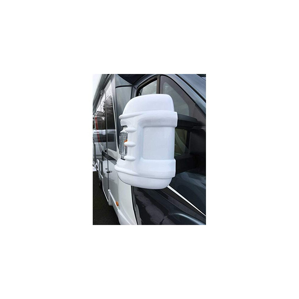 Milenco Mirror Protectors White Long Arm Fiat Peugeot Citroen Ducato Boxer 4268 - Image 3