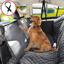 Vailge Dog Car Seat Cover for Back Seat, 100% Waterproof Dog Car Seat Covers with Mesh Window, Rear Car Seat Cover Side for Dogs Side Flaps Dog Car