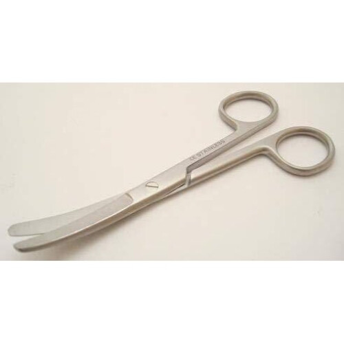 Diamond Edge 5" Stainless Surgical scissors, curved blades, blunt tips