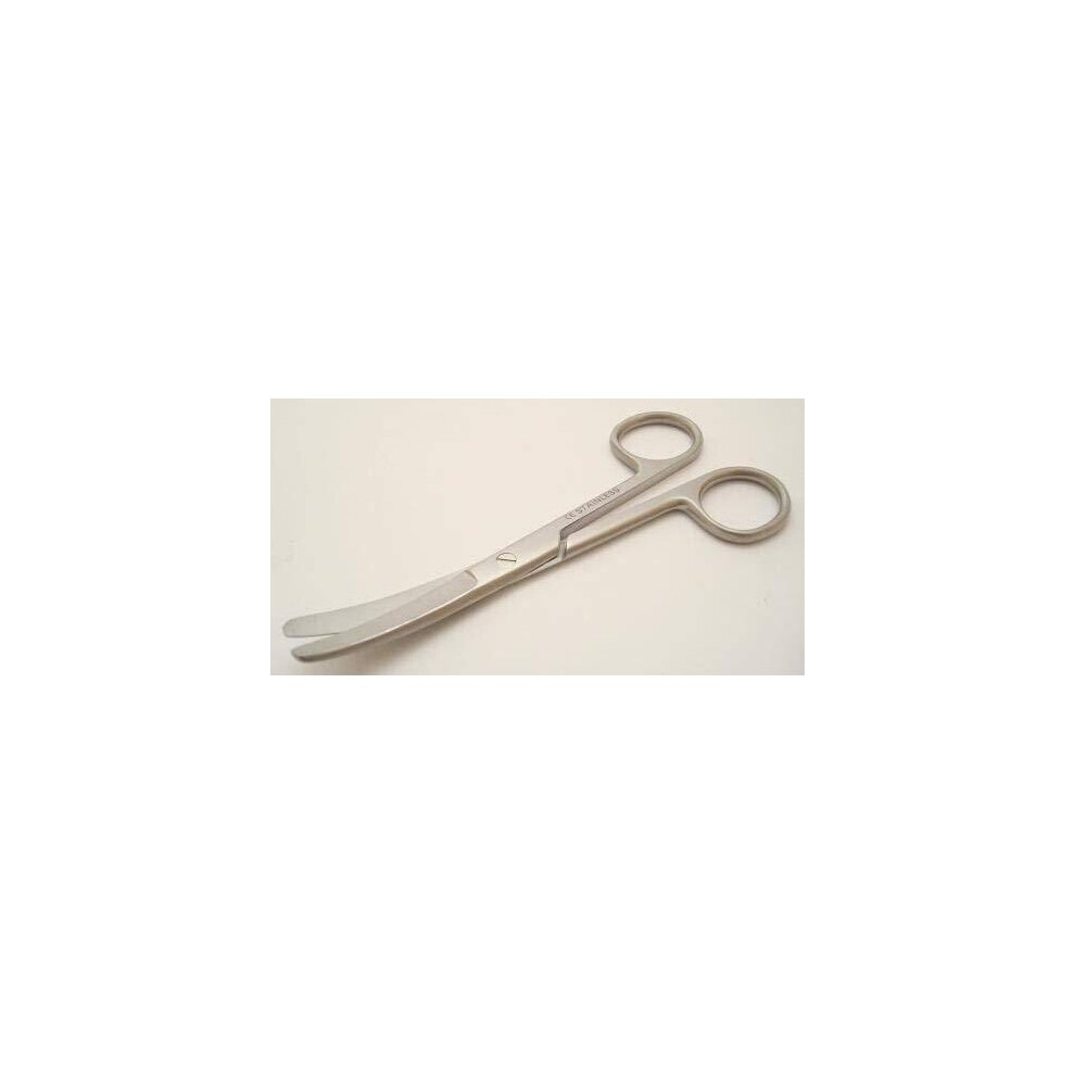 Diamond Edge 5" Stainless Surgical Scissors, Curved Blades, Blunt Tips