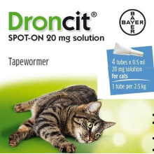 Droncit Spot On Tubes For Cats