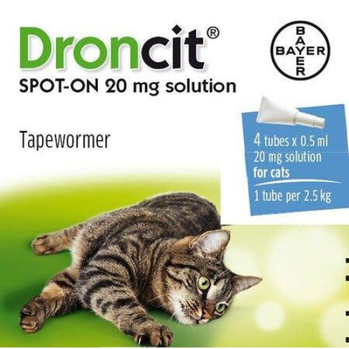 Droncit Spot On Tubes For Cats