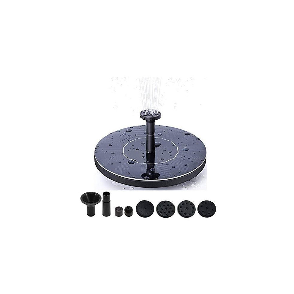 Kyerivs 1.5W Solar Birdbath Fountain Pump - Floating Circle Garden Water Pump For Ponds, 6 Nozzle Heads