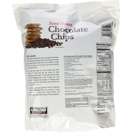 Kirkland Signature Kirkland Semi Sweet Chocolate Chips 1 x 2.04kg 1