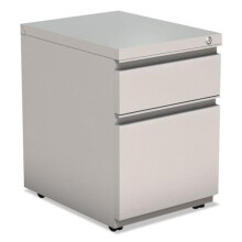 ALE Two-Drawer Metal Pedestal File with Full Length Pull, Gray