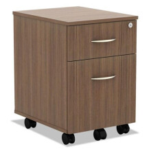 ALE Valencia Series Mobile Box & File Pedestal, Modern Walnut