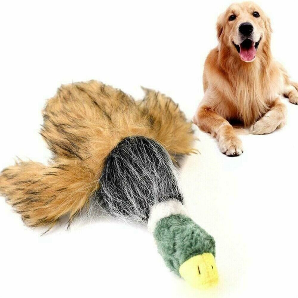 Pet Mallard Duck Dog Toy Plush Puppy Squeaky Dog Chew Toy