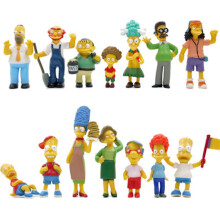 14pcs Simpsons Figura Familiar Modelo de Juguete