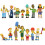 14pcs Simpsons Figura Familiar Modelo de Juguete 1