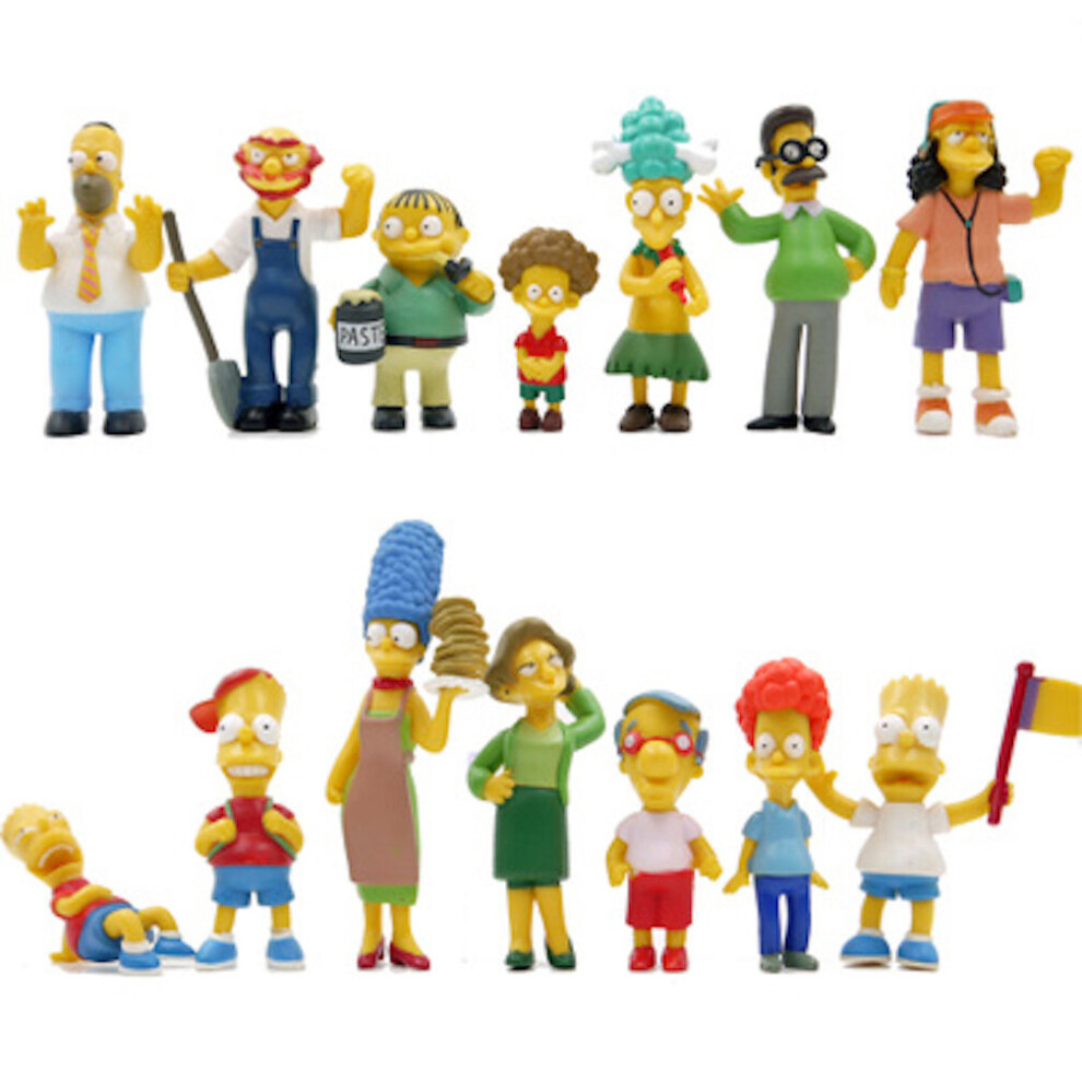 14pcs Simpsons Family Figure Toy Model