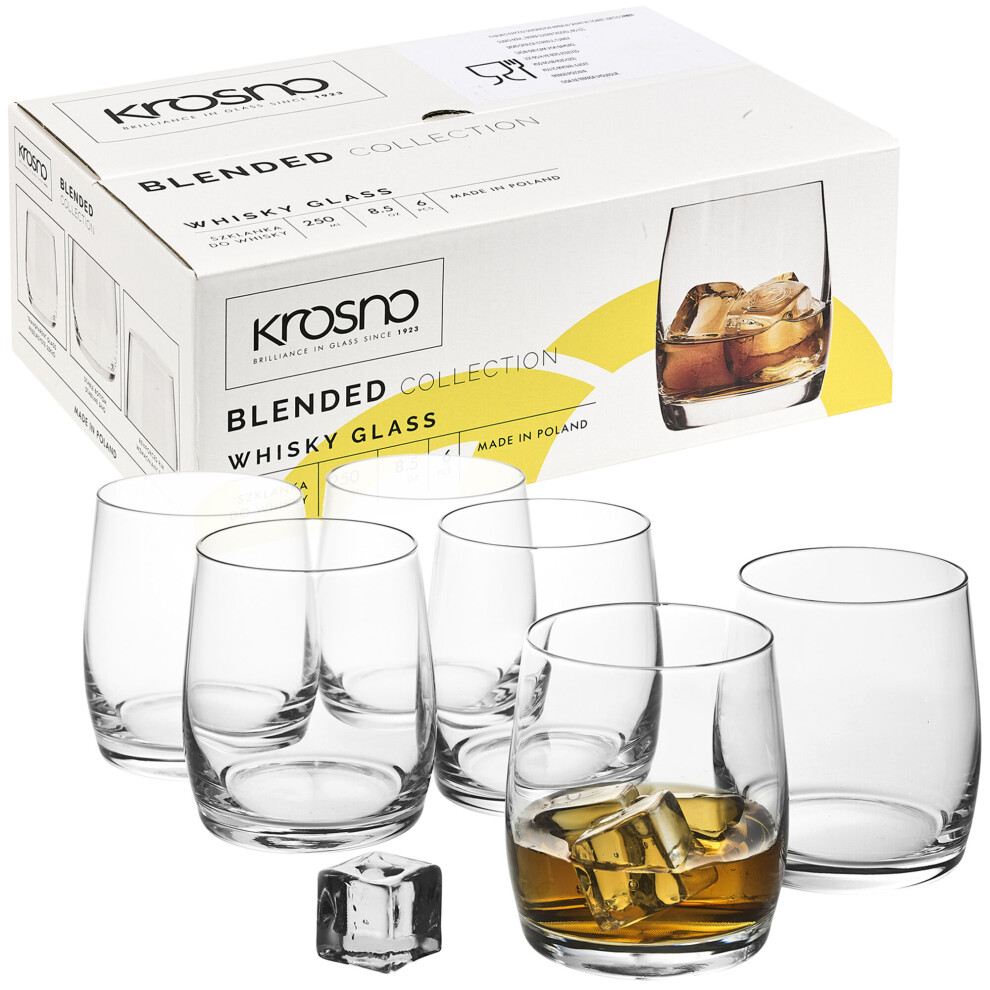 Whisky Glass Cups | Clear Glass Scotch Tumblers