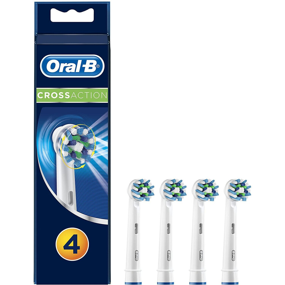 Oral-B Genuine CrossAction Replacement White Toothbrush Heads