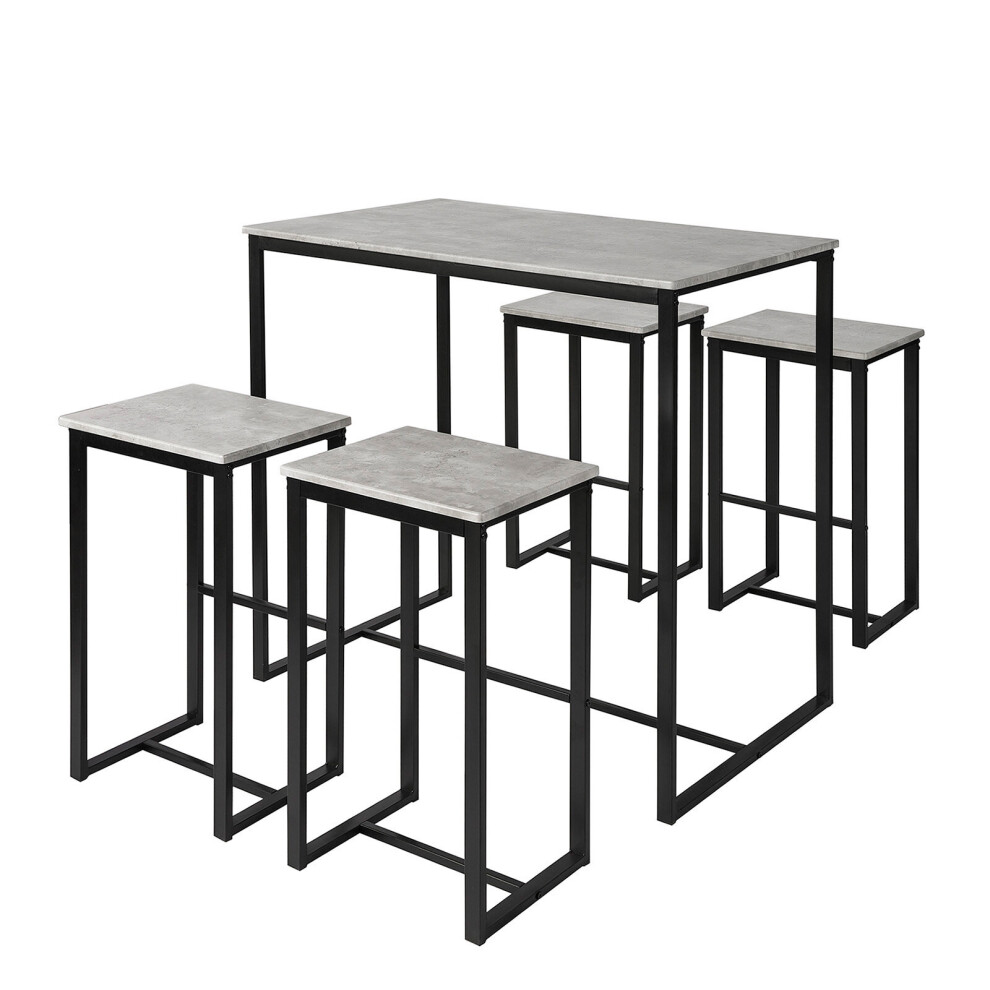 SoBuy Bar Set-1 Bar Table and 4 Stools,Breakfast Bar Set OGT15-HG