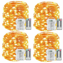 Festival Copper String Light 10m Remote Control Timing Battery USB