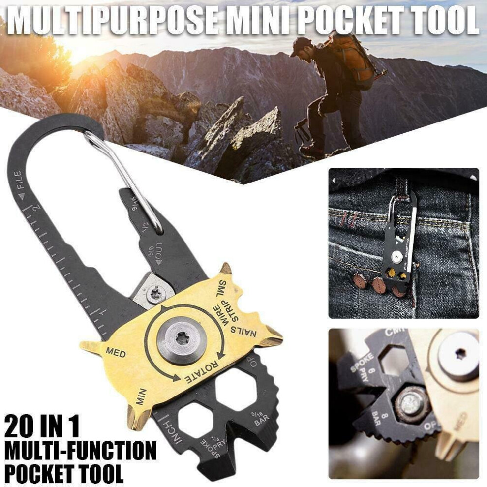 Outdoor Edc Survival Mini Multi Tool Key Ring Keychain Wrench Tool 8424640185699
