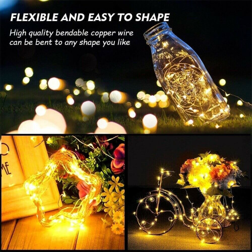 5M Fairy Lights Battery Operated LED String 8 Modes Remote Control 2