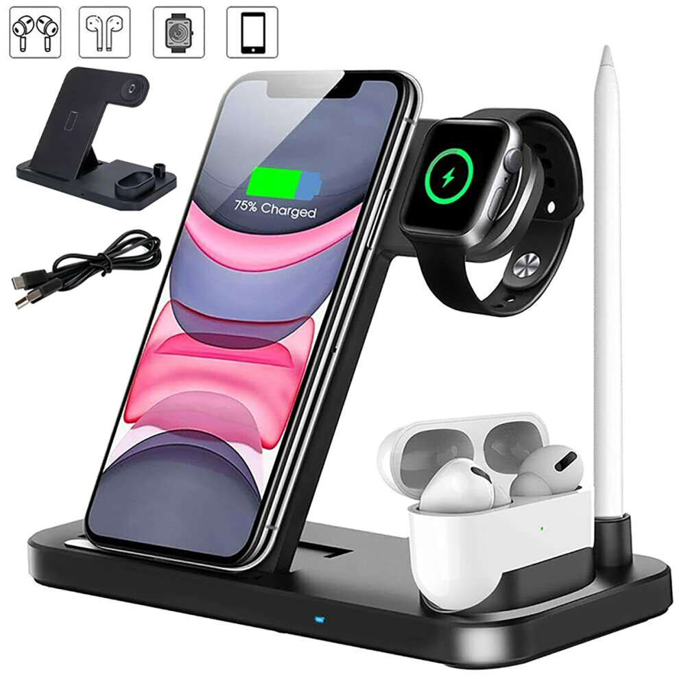 4 In1 Fast Charger Qi Wireless Charging Station For Iphone Air Pods Apple Watch Pen 683546625915