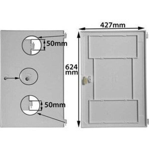 ELECTRIC METER BOX DOOR - Height: 624mm x Width 427mm 1