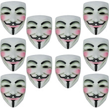 10 x Vendetta Anonymous Face Masks Guy Fawkes Hidden Identity Costume Halloween Cosplay